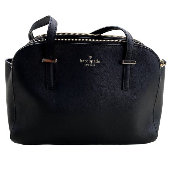 Kate Spade New York Cedar Street Leather Elissa Shoulder Tote Bag Black Small - Picture 2 of 16